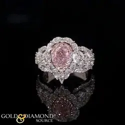 Fancy Purple Pink Diamond Engagement Juleve Ring