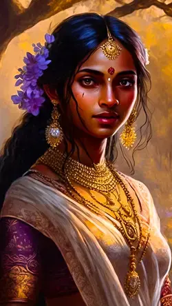 INDIAN WOMAN bride princess acrylic oil painting portraits art. Beautiful, aesthetic, georgeous art