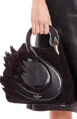 #weheartit - KateSpade Black 3D Swan Bag