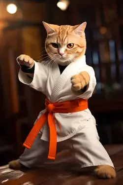 Cute Ginger Karate Cat!