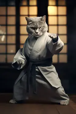 Karate Cat: The Dojo Dominator