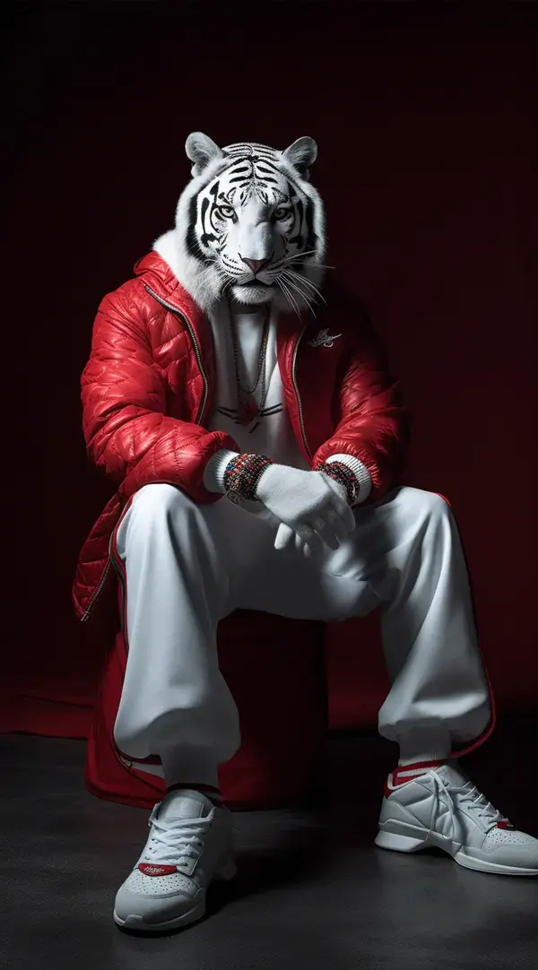 Fashion photography of a White Tiger | White Tiger, wallpaper, art