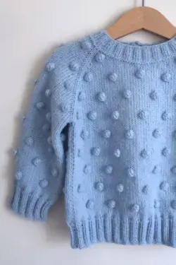 Hand Knitted Merino Wool Sweater for Kids and Babies