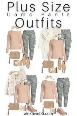 Plus Size Camo Pants &amp; Blush Outfits