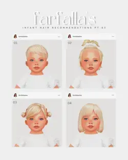 FarfallaSims Sims 4 Infant Hair CC Finds