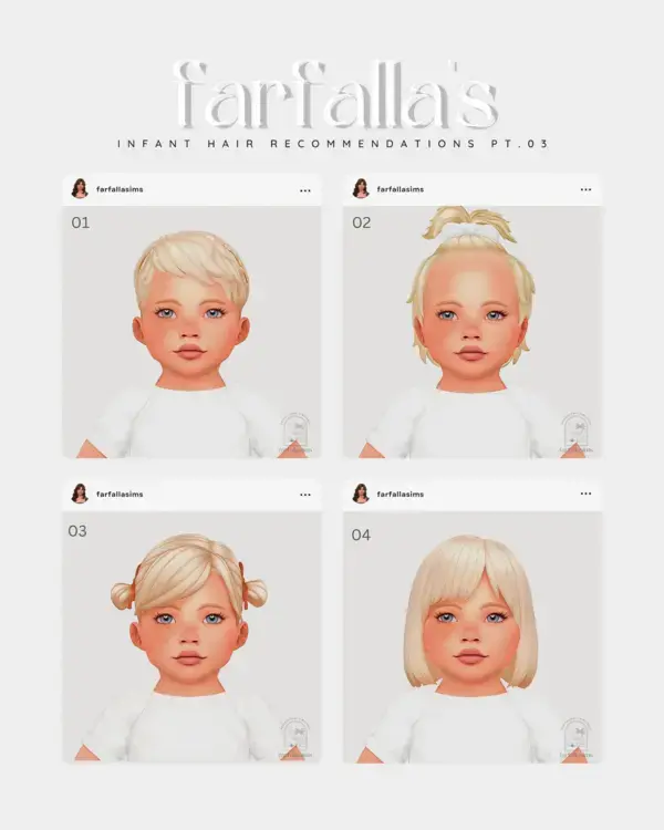 FarfallaSims Sims 4 Infant Hair CC Finds