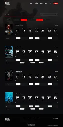 Cinema Web Site Design Pt3