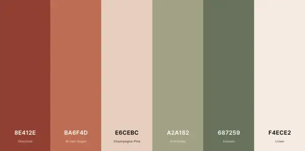 Terracotta + Sage Wedding color palette