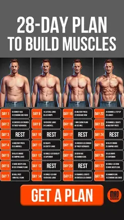 Muscle building workout plan for men. Get yours!