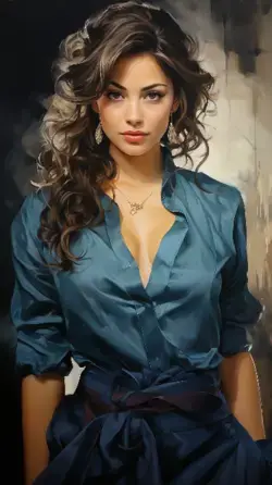 Sexy woman in blue dress | Next Gen Art | AI Art | Ai generated wallpapers