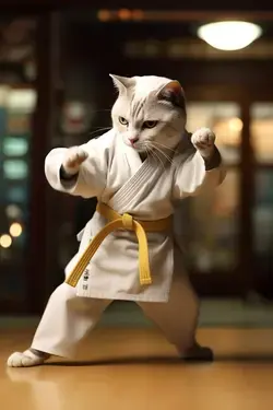 White cat karate mastery