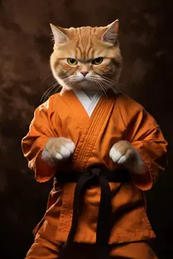 Ginger Karate Cat!