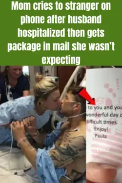 Mom cries to stranger on phone after husband hospitalized then gets package in mail she wasn’t expec