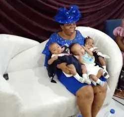 Nigerian couple welcome triplets after 25 years of waiting