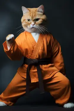 Orange Karate Cat!