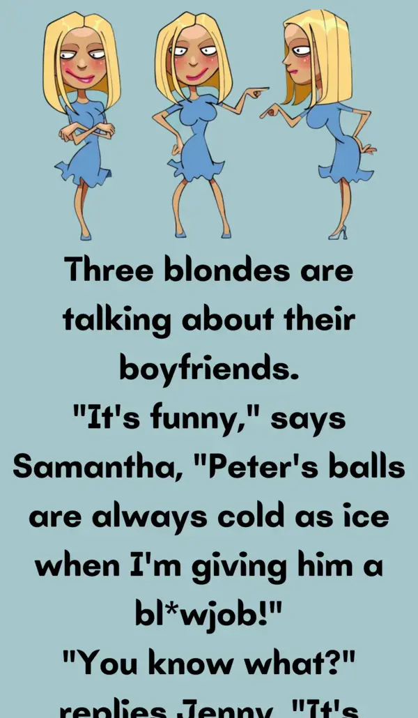 Three blondes are talking