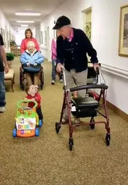 Two month old puppy kisses six month old baby. So sweet!