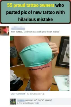 55 proud tattoo owners who posted pic of new tattoo with hilarious mistake 