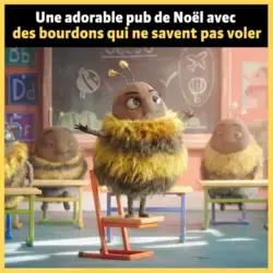 Une adorable pub de Noël avec des bourdons qui ne savent pas voler