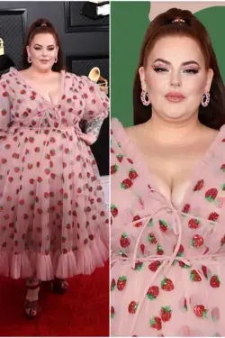 Tess Holliday says 'society hates fat people' after strawberry dress goes viral!