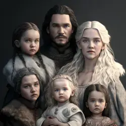 DAENERYS TARGARYEN, JON SNOW AND THEIR CHILDREN