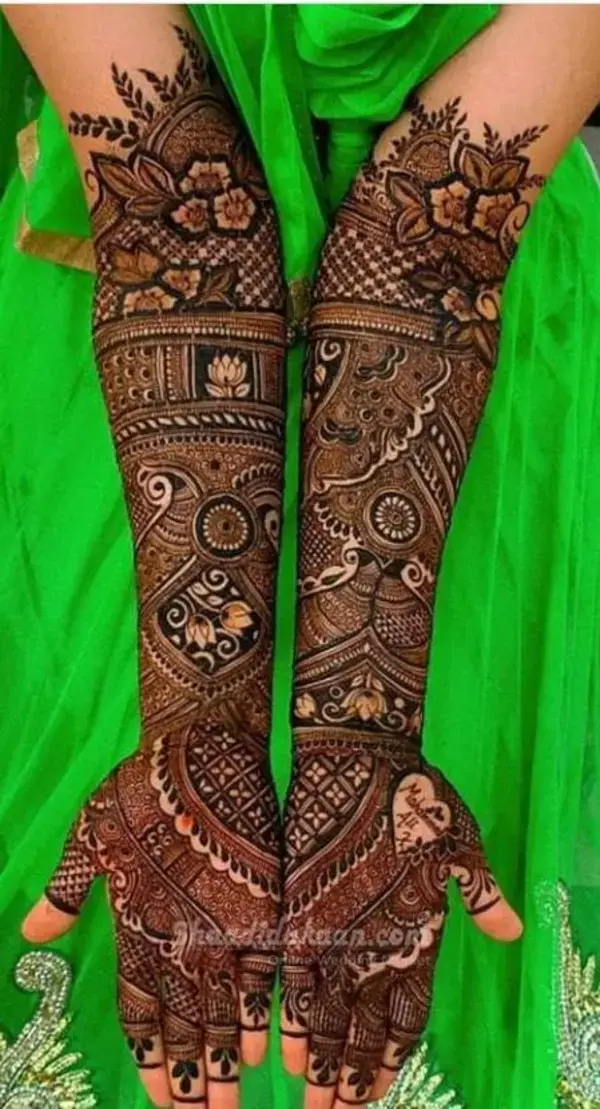 Heavy Bridal Mehandi Design