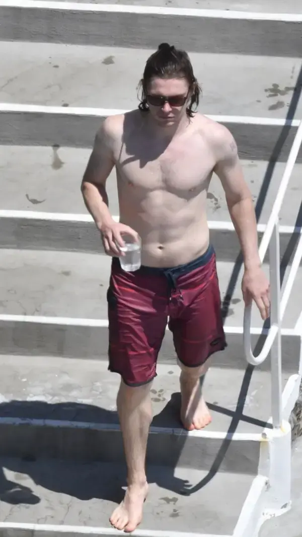 Evan Peters on vacation in Amalfi (2019)