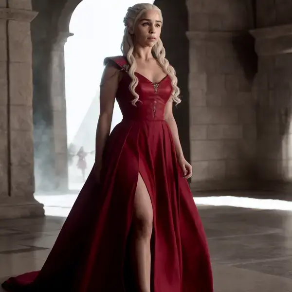 DAENERYS TARGARYEN - RED DRESS (INTELIGÊNCIA ARTIFICIAL)