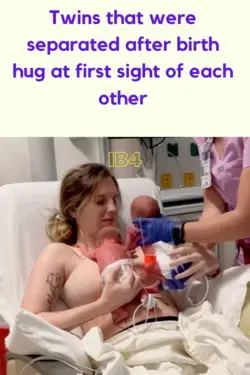 Twins that were separated after birth hug at first sight of each other