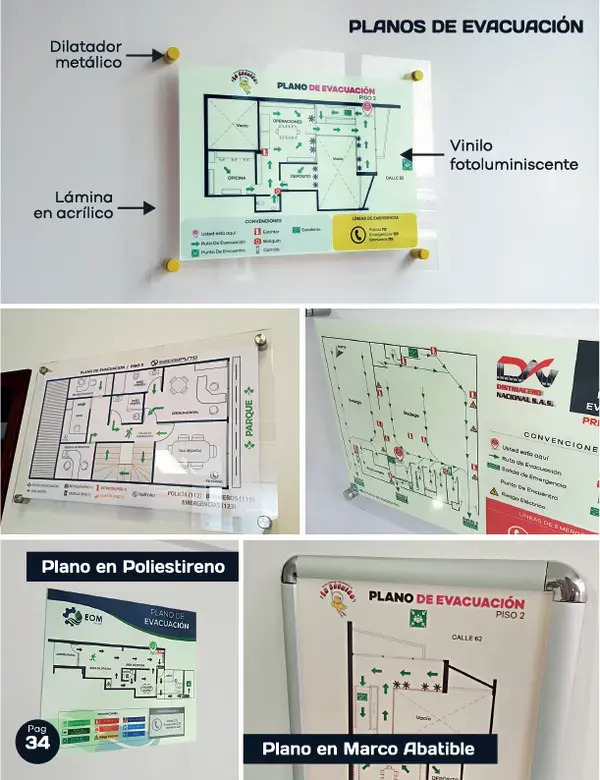 Planos de evacuación