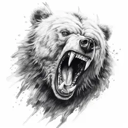 Bear tattoo design