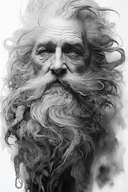 Portrait of an old man, midjourney