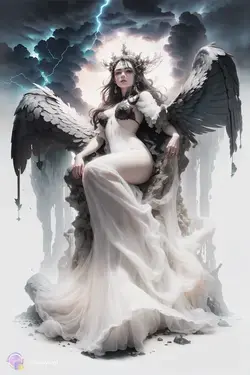 🌌👁️ Богиня Величия: Гнев и Власть в 3D Нейро-Арте 🔥👑