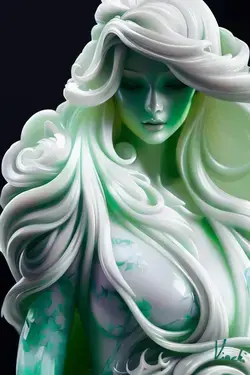 Frozen in time jade statue