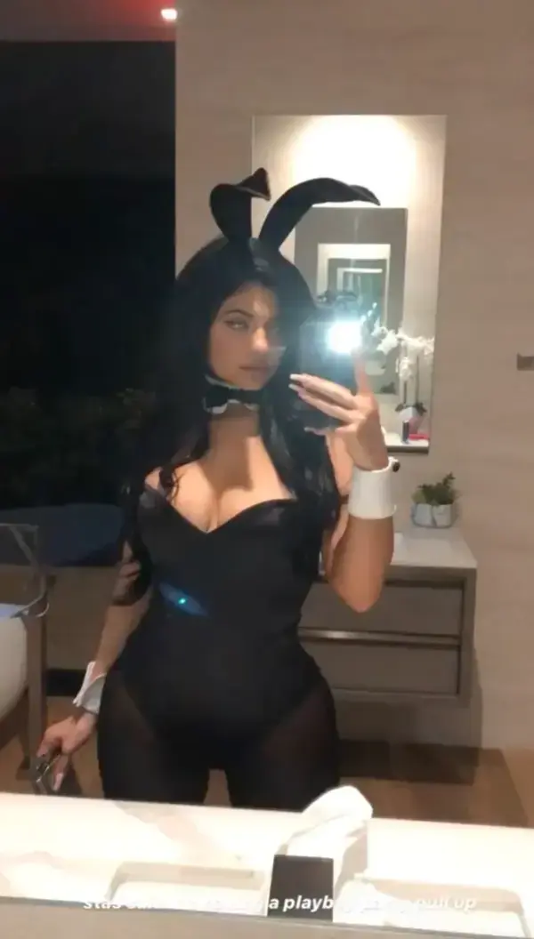 Kylie Jenner Straps On Bunny Ears For Playboy Party Thrown By BFF Stassi