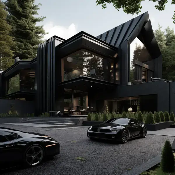 black luxury house