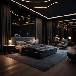 dark modern luxury bedroom