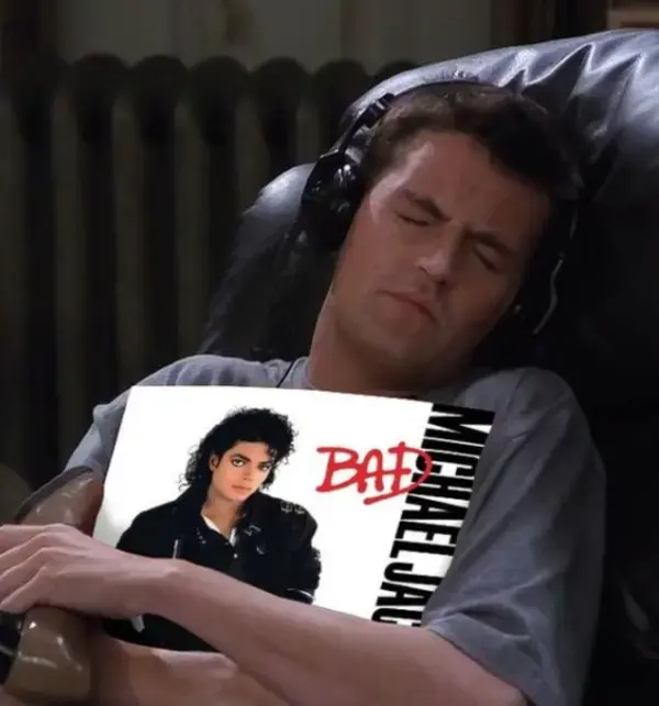 chandler holding michael jacksons bad