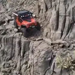 Jeep on a cliff video