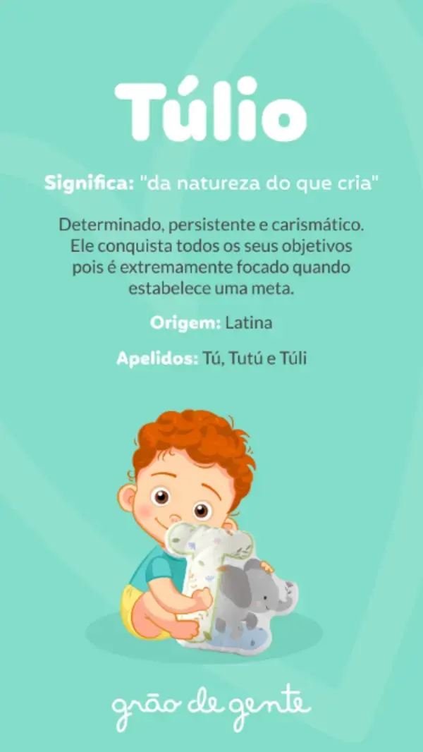 Significado nome de bebê - Túlio | Nome de menino