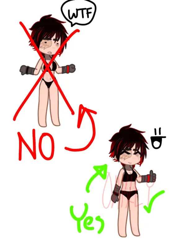 How to draw bathing suits (unless the Oc is 20+)