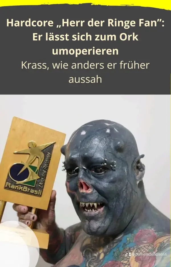 Er will ein Ork sein: So anders sah der junge Mann früher aus!