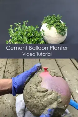 Easy Cement Balloon Planter