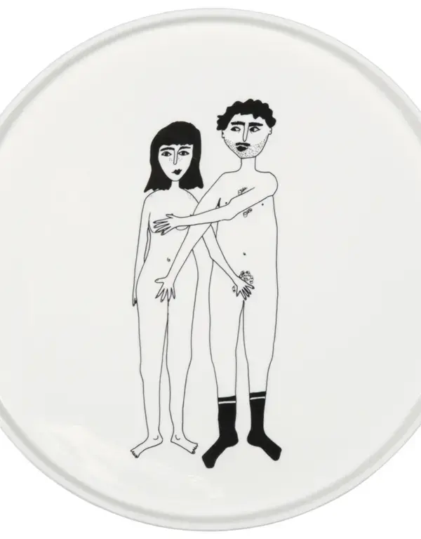 Helen B Cake Plate Naked Couple