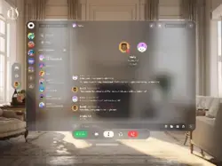 Discord UI - Vision PRO Spatial UX/UI Design