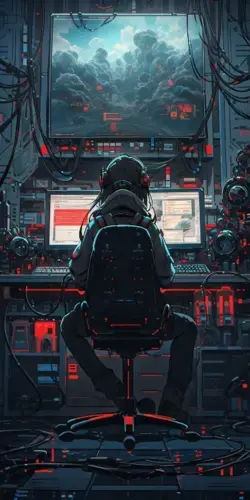 Hacker Anime character