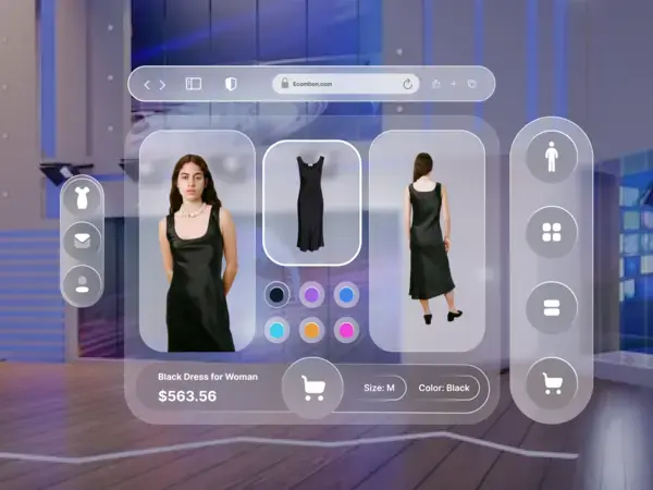 Virtual Spatial e-commerce UI Design Concept