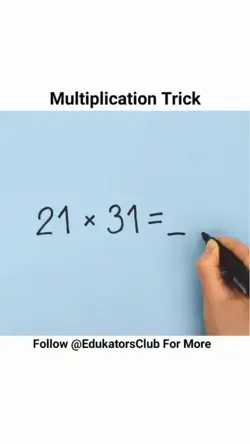 Multiplication Math Trick | Edukators Club | Math Video Pin