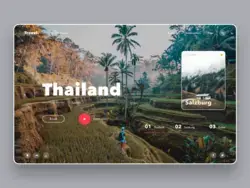 Travel Site Web Design Concept UX UI