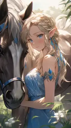 Elvish Girl with a Horse